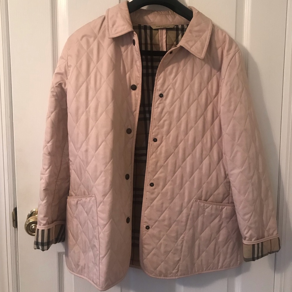 Light pink Burberry quilted jacket